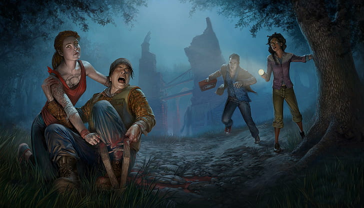 dead by daylight, games, 2016 games, group of people, water, HD wallpaper