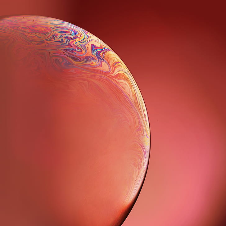 HD wallpaper: Earth, Planet, Bubble, Orange, iPhone XR, iOS 12, Stock, HD |  Wallpaper Flare