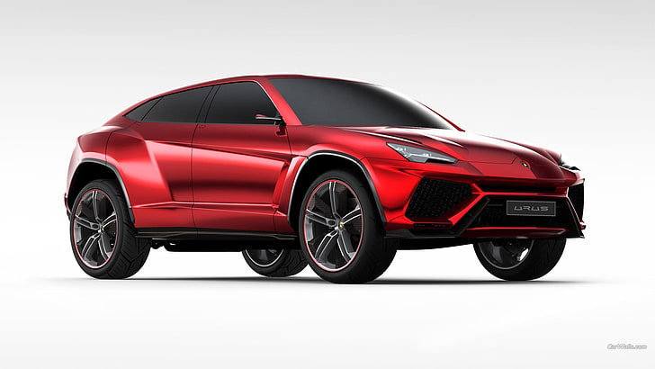 red SUV, Lamborghini Urus, concept cars, red cars, mode of transportation, HD wallpaper
