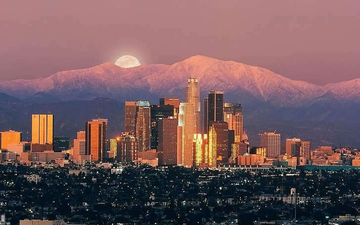 photo of city, Los Angeles, building exterior, architecture, built structure, HD wallpaper