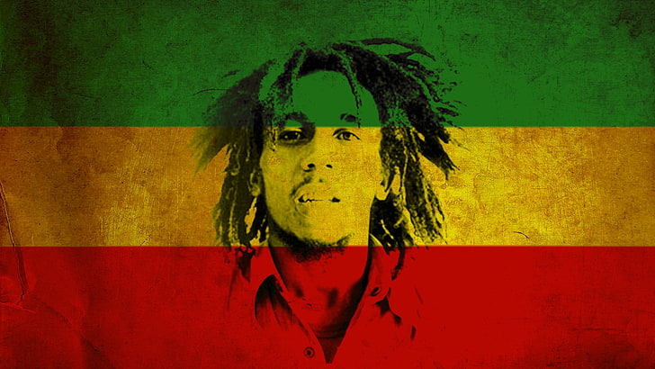 bob marley  hd backgrounds images, portrait, red, looking at camera