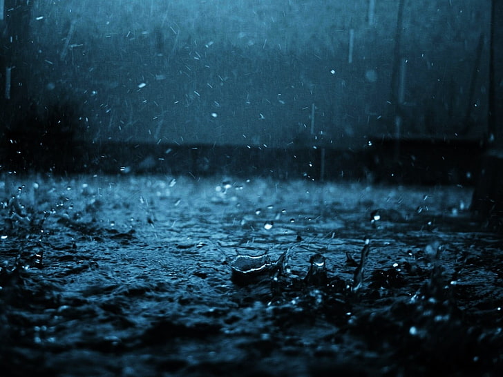 rain drops during night, water, selective focus, no people, wet, HD wallpaper