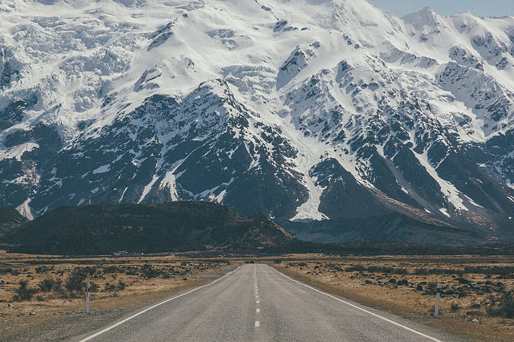 landscape, Aoraki  Mount Cook, New Zealand, mountains, nature, HD wallpaper