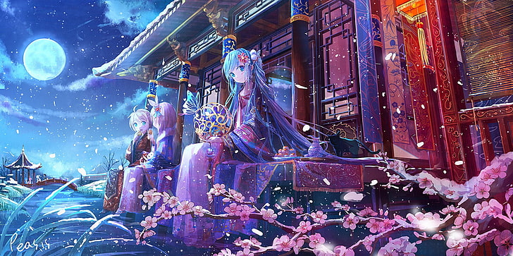 blue-haired female anime character, Vocaloid, Aqua Eyes, Aqua Hair, HD wallpaper