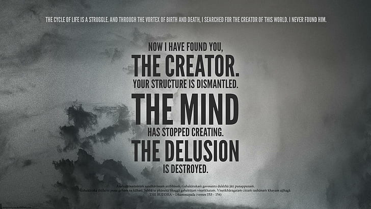 Buddha, Quote, Buddhism, Gary Background, now i have found you the creator text, HD wallpaper
