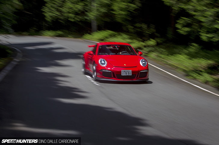 Porsche 911, Porsche 911 GT3, Speedhunters , red cars, transportation, HD wallpaper