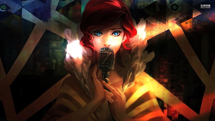 Transistor, Red (Transistor), anime girls, video games, portrait