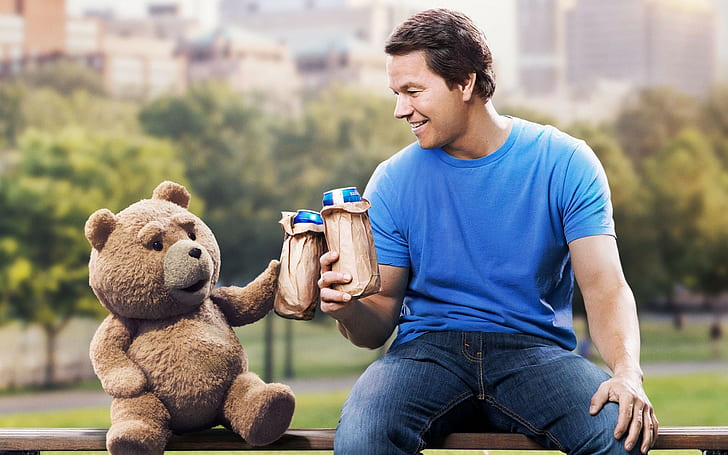 Mark Wahlberg, park, Ted (movie)