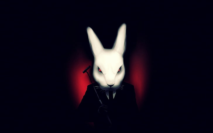 misfits, rabbit mask, tv series, Movies, animal themes, dark