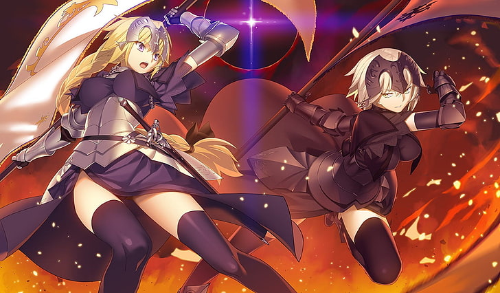 Jane d' Arc and Alter Jane d' Arc fate illustration, Fate/Grand Order, HD wallpaper