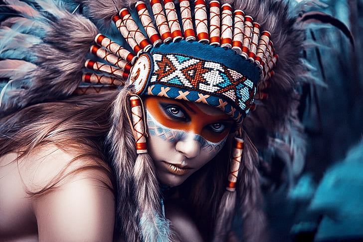 Woman, Artwork, Native American