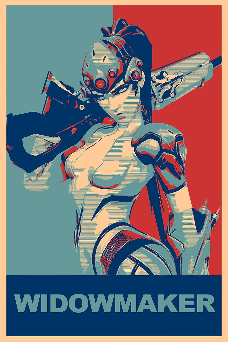 Widowmaker illustration, propaganda, Widowmaker (Overwatch), Gamer, HD wallpaper