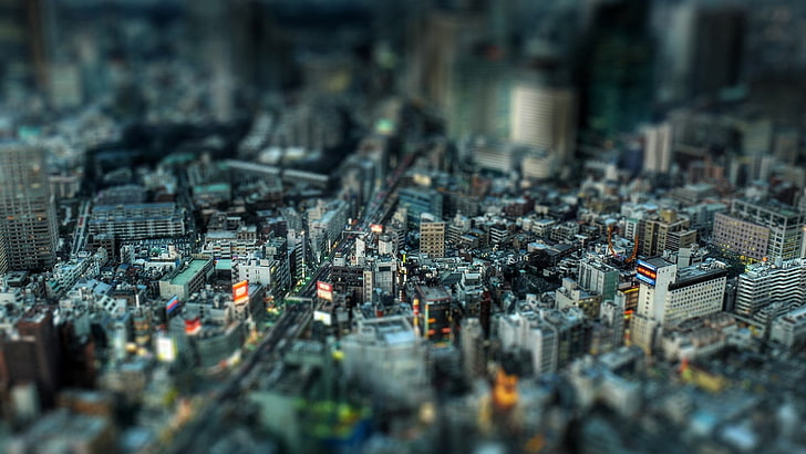cityscape digital wallpaper, aerial view photo of city, building
