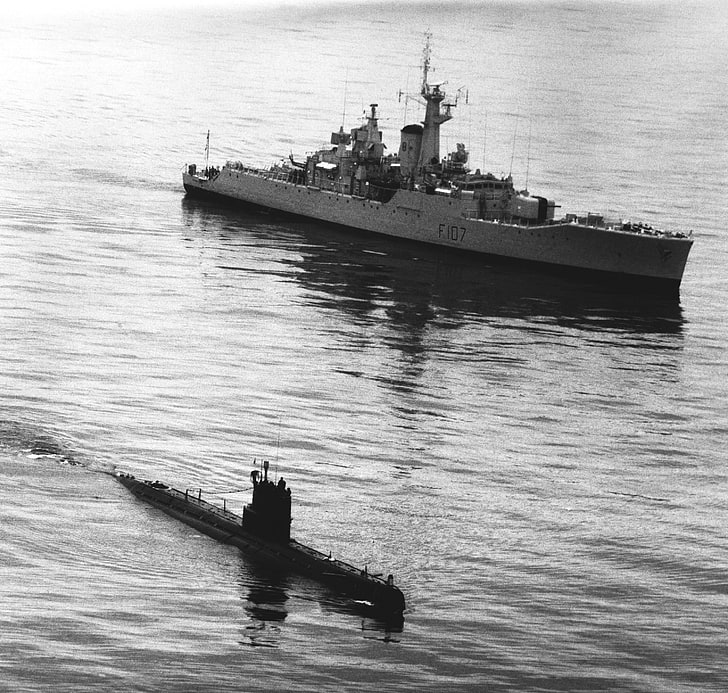 submarine, ship, monochrome, vintage, vehicle, military, water