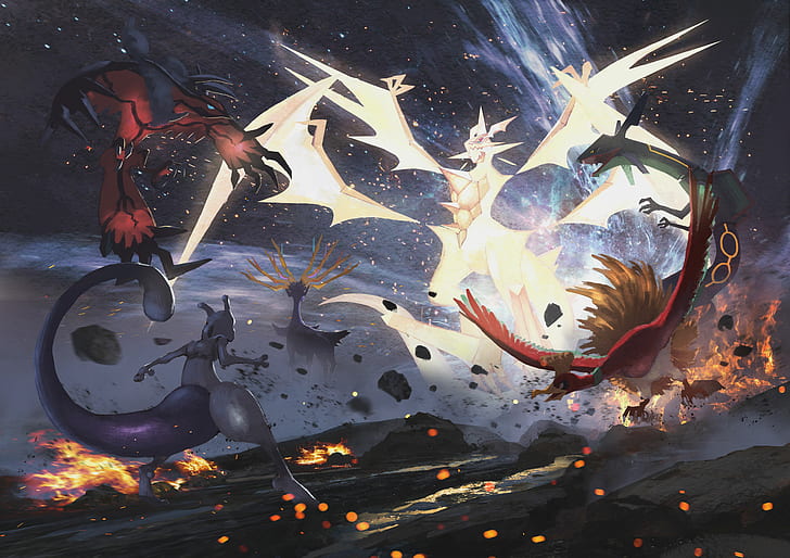 Download Ho-oh And Suicune Rainbow Pokemon Battle Background