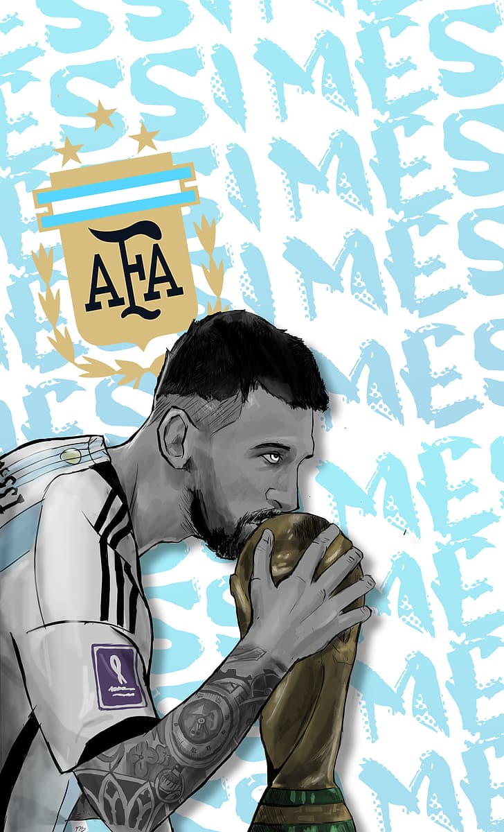 Goal (Deponia), Argentina, fan art, digital art, AFA, Lionel Messi, HD wallpaper