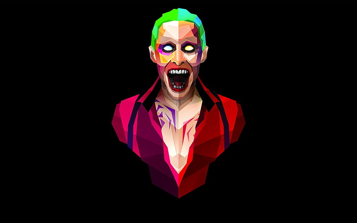 Joker Jared Leto Suicide Squad, DC The Joker digital wallpaper