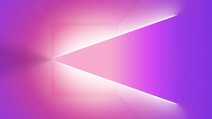 triangle, pink, neon light, Abstract, pink color, backgrounds, HD wallpaper