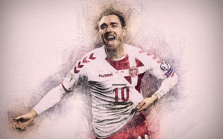Soccer, Christian Eriksen, Danish, HD wallpaper