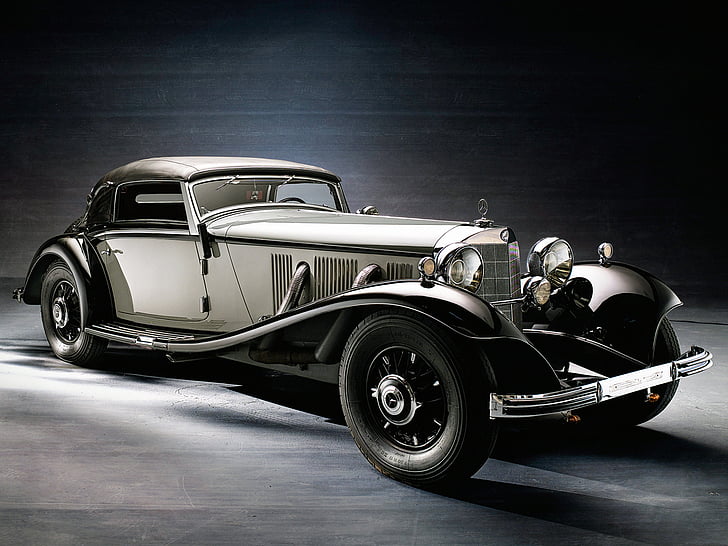 1935, 500k, benz, cabriolet, luxury, mercedes, retro, HD wallpaper