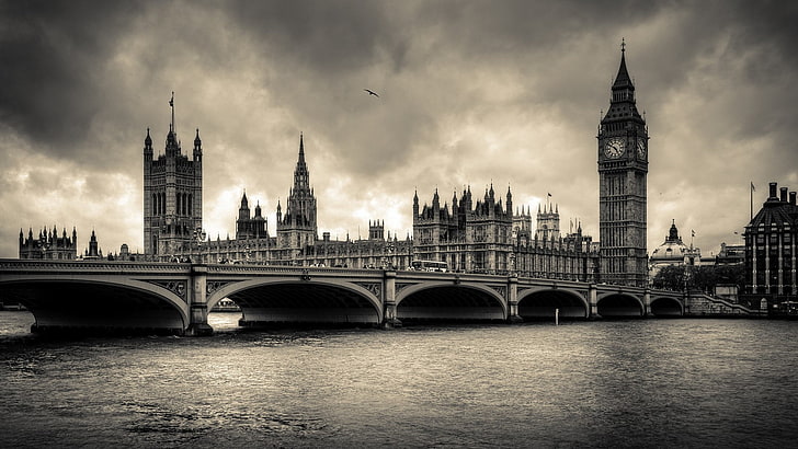 London, Big Ben, River Thames, architecture, built structure, HD wallpaper