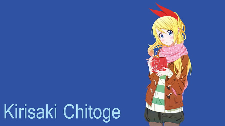 Kirisaki Chitoge illustration, anime, anime girls, blonde, long hair, HD wallpaper