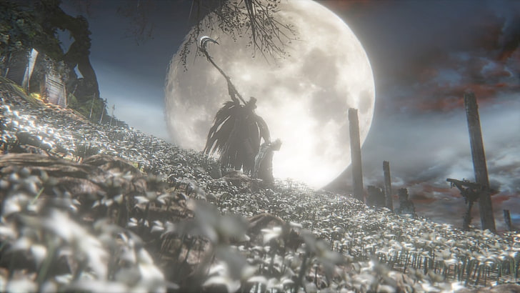 Bloodborne, Play Station, screen shot, video games, nature