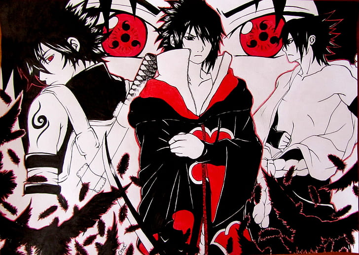 Naruto, Sasuke Uchiha, Sharingan (Naruto), Uchiha Clan, HD wallpaper