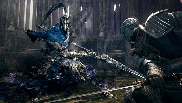 two warriors battling digital wallpaper, Dark Souls, Artorias, HD wallpaper