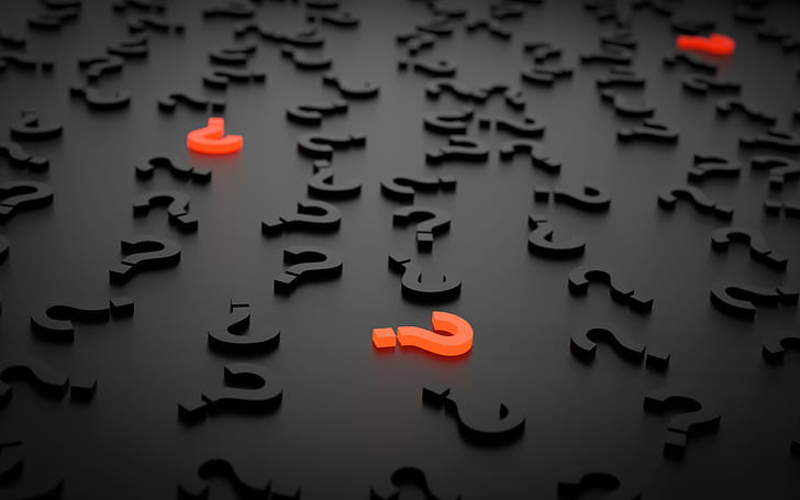 question marks, figures backgrounds, 3D, Download 3840x2400 question marks