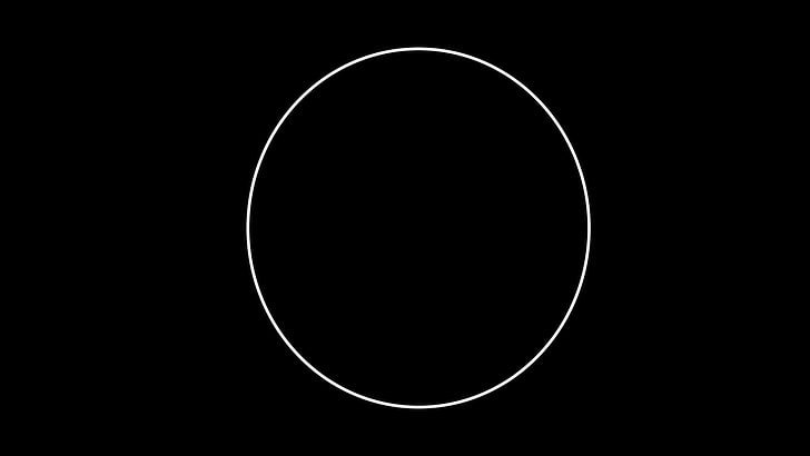 The Ring wallpaper, black, white, circle, geometric shape, studio shot, HD wallpaper