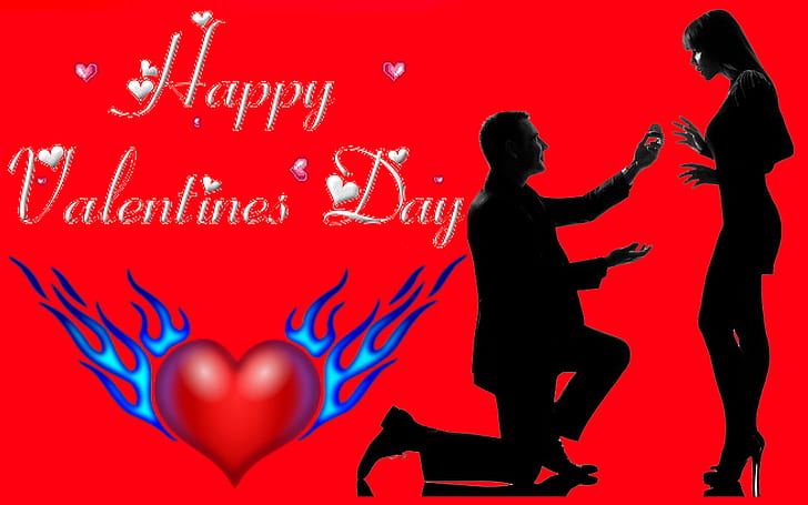 Two Loving Heart Valentine Hd Wallpaper Anime Love Day Desktop 93837