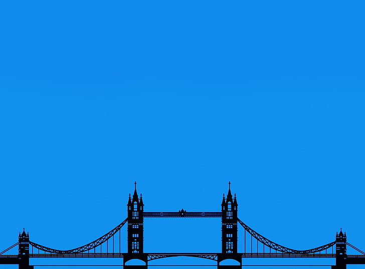 London Tower Bridge Silhouette, Tower Bridge, London clip art