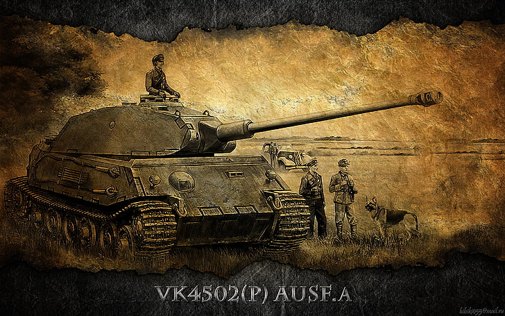 gray tanker poster, Germany, art, tanks, WoT, World of Tanks HD wallpaper