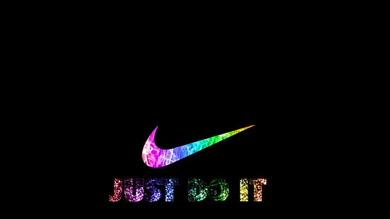 HD wallpaper: multicolored Nike logo, just do it, night, backgrounds, sign  | Wallpaper Flare