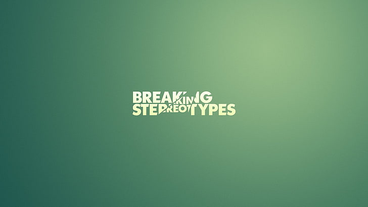 green background with text overlay, typography, gradient, minimalism