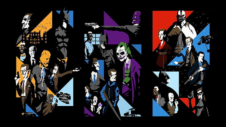 The Batman poster, Joker, Scarecrow (character), Two-Face, Bane, HD wallpaper
