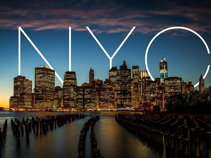 NYC New York Sunset-landscape HD wallpaper, New York City wallpaper, HD wallpaper