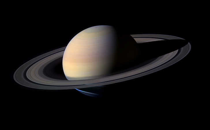 Saturno, Saturn wallpaper, Space, illuminated, black background, HD wallpaper