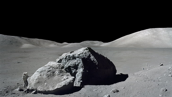 white astronaut suit, Moon, space, photography, Apollo, landscape