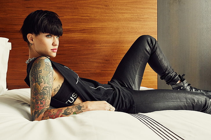 ruby rose, actress, women, short hair, one person, indoors