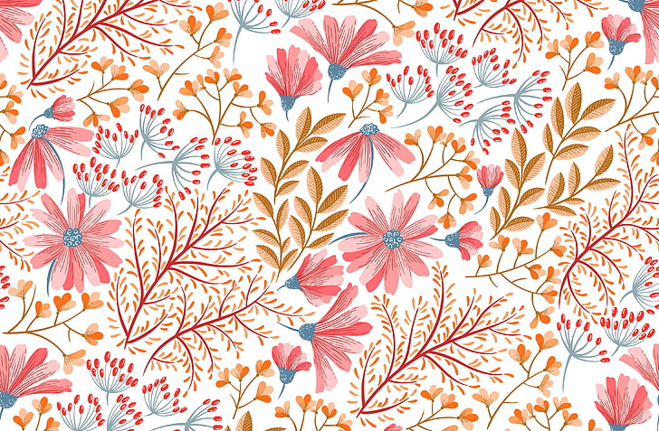 Flowers, pattern, seamless, Floral