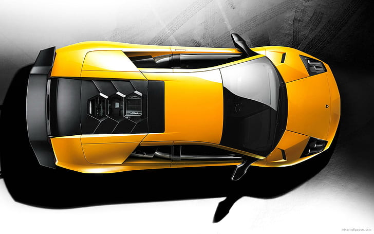 Lamborghini Murcielago SuperVeloce 2010, yellow lamborghini murcielago scale model