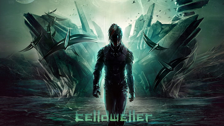 Cellweller game cover, robot, Klayton, science fiction, End of an Empire