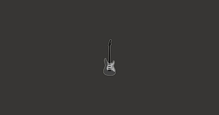 gray and white stratocaster electric guitar clip art, simple, HD wallpaper