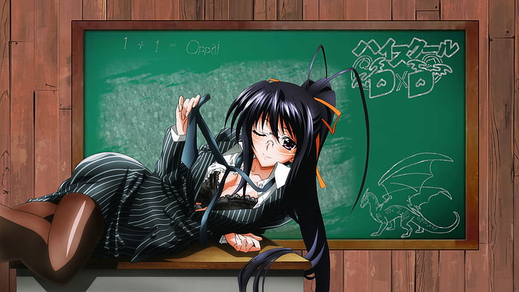 Anime Girls, Highschool DxD, Himejima Akeno, HD wallpaper