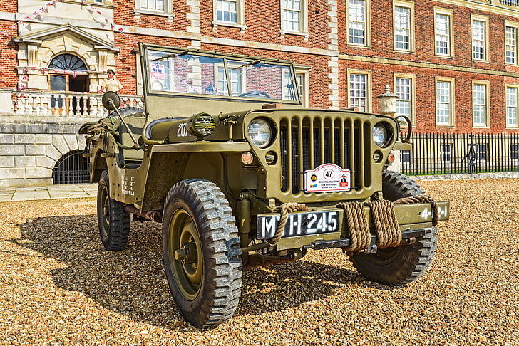 war, car, the front, army, Jeep, high, patency, world, Second, HD wallpaper