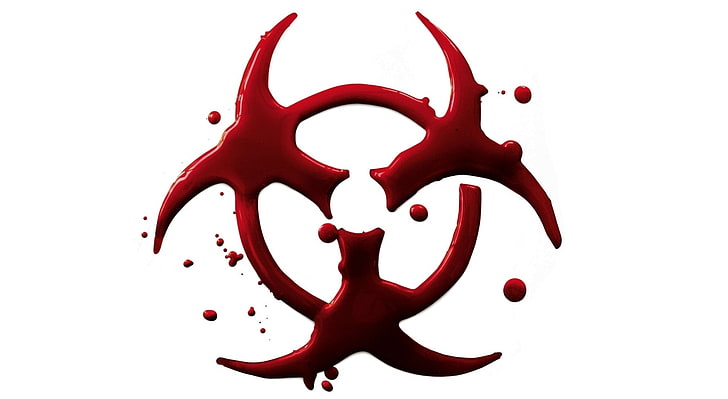 28 Weeks Later Fanart 2, Biohazard logo, Movies, white background, HD wallpaper