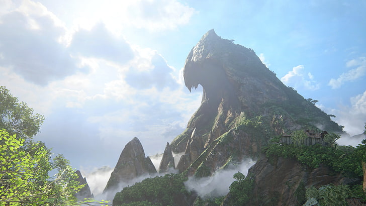 Uncharted 4: A Thief's End, mountains, trees, nature, daylight, HD wallpaper
