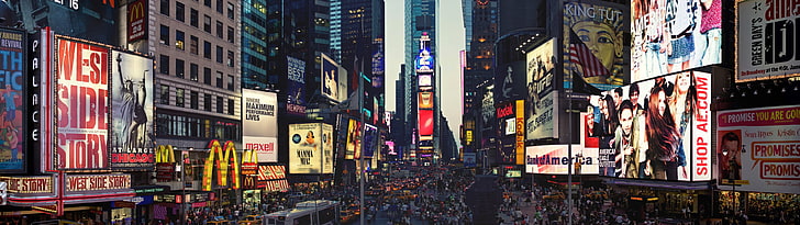 city landscape, New York Times Square, cityscape, New York City, HD wallpaper